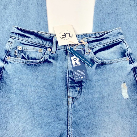 NWT Lovers + Friends Revolve Reece High Rise Slim Straight Jeans Blue Harland 27 - Picture 7 of 11